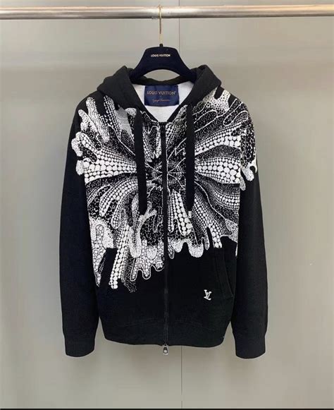 LV x YK Psychedelic Flower Zipped Hoodie 